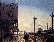 Friedrich Paul Nerly Piazza San Marco At Night Sweden oil painting artist